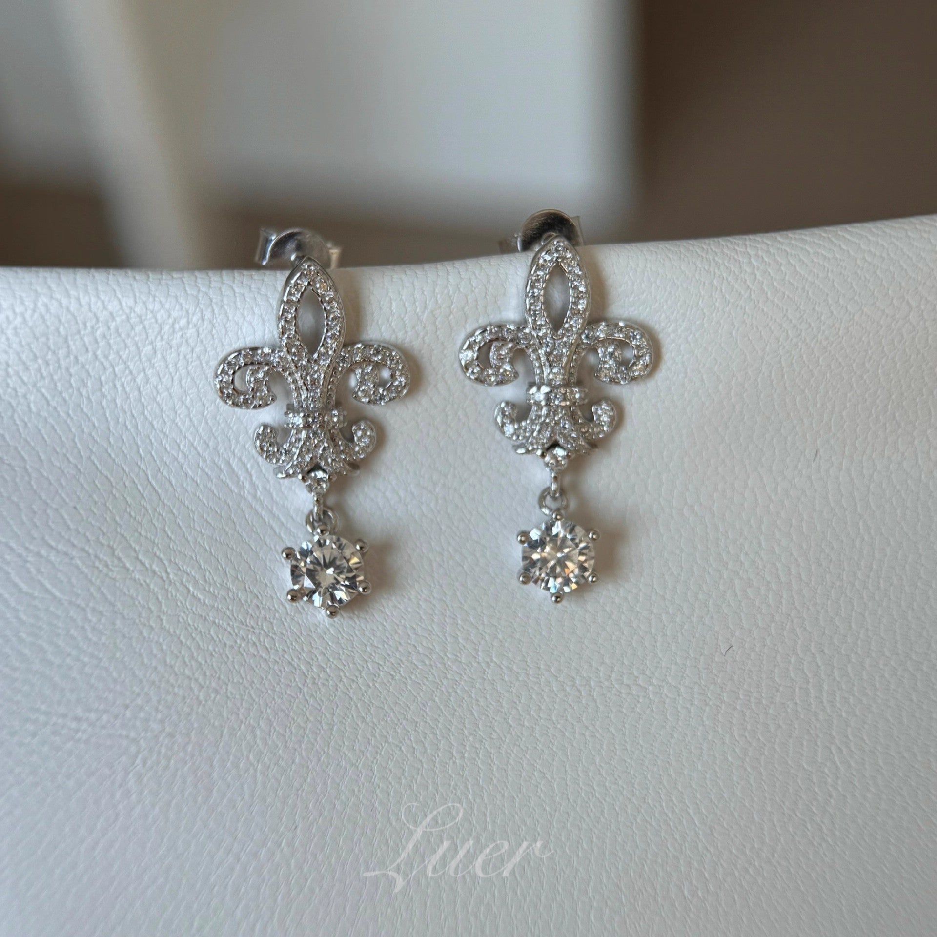 White Flower Earrings