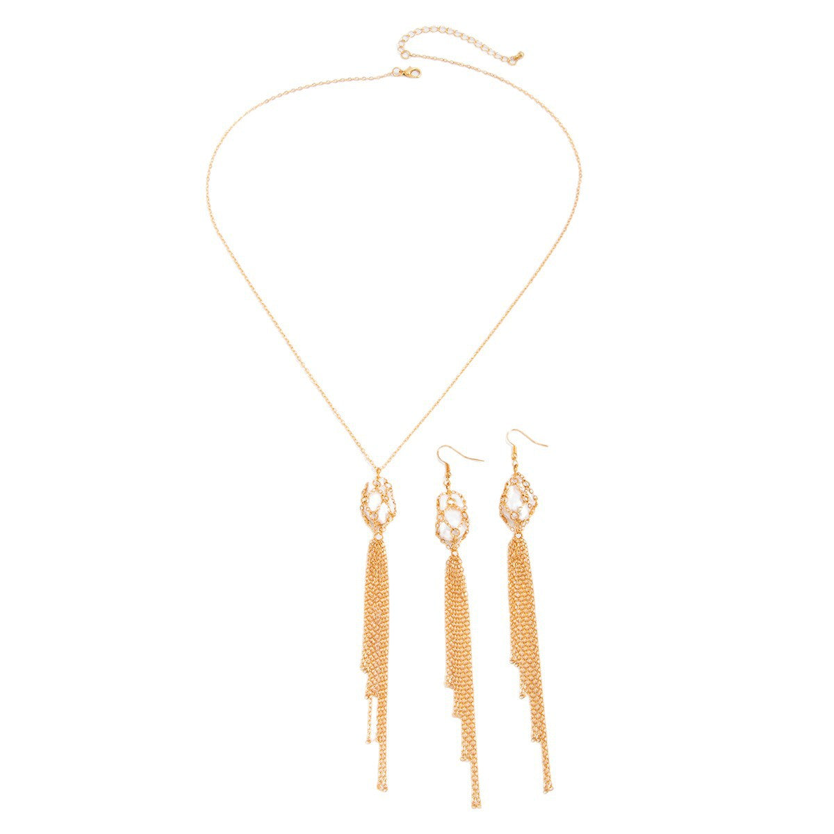 Elegant Pearl Earrings/Necklace