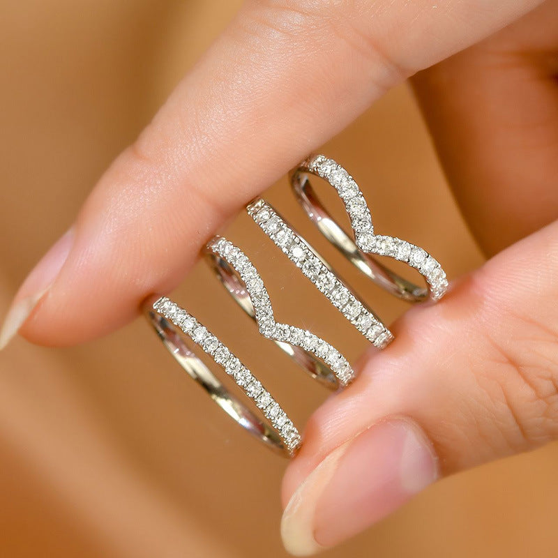 White Zircon Ring