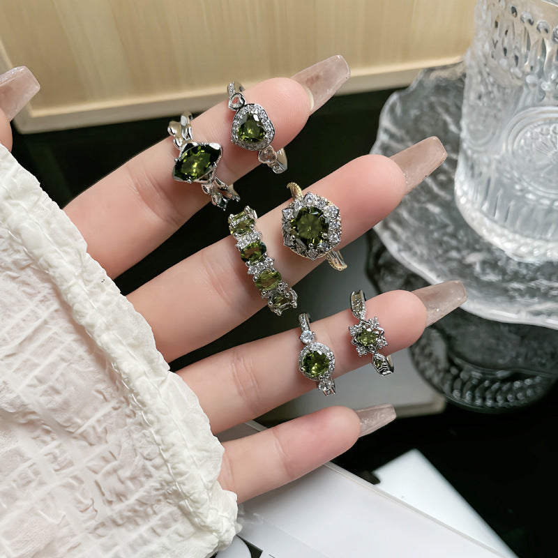 Green Zircon Ring