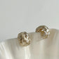 Silver Needle Gold-Tone Braided Earrings