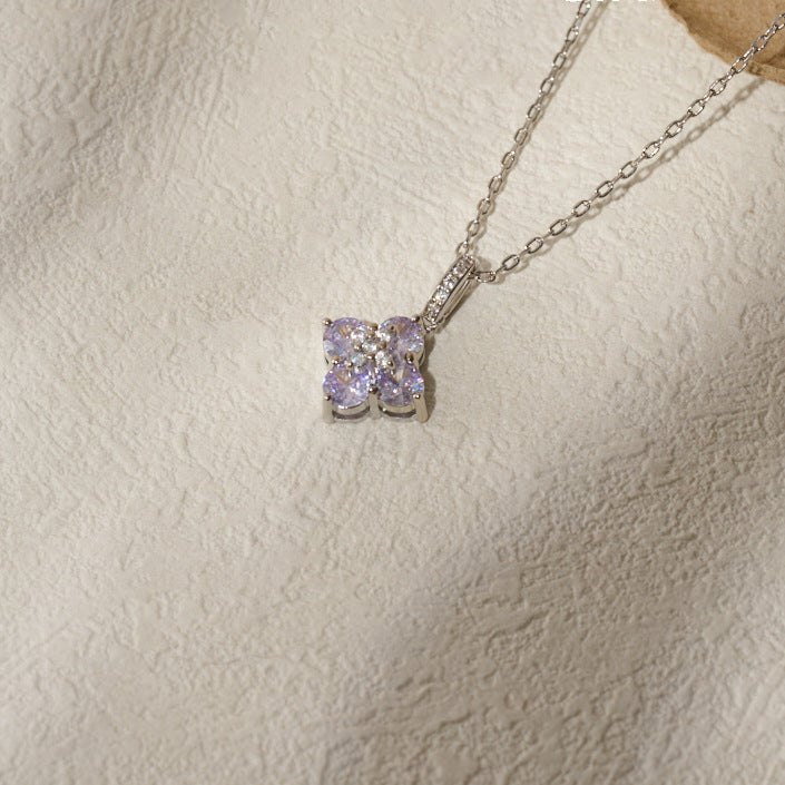 Taro Purple Clover Necklace