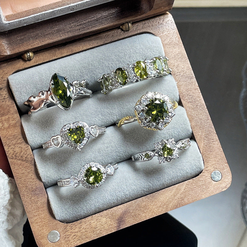 Green Zircon Ring