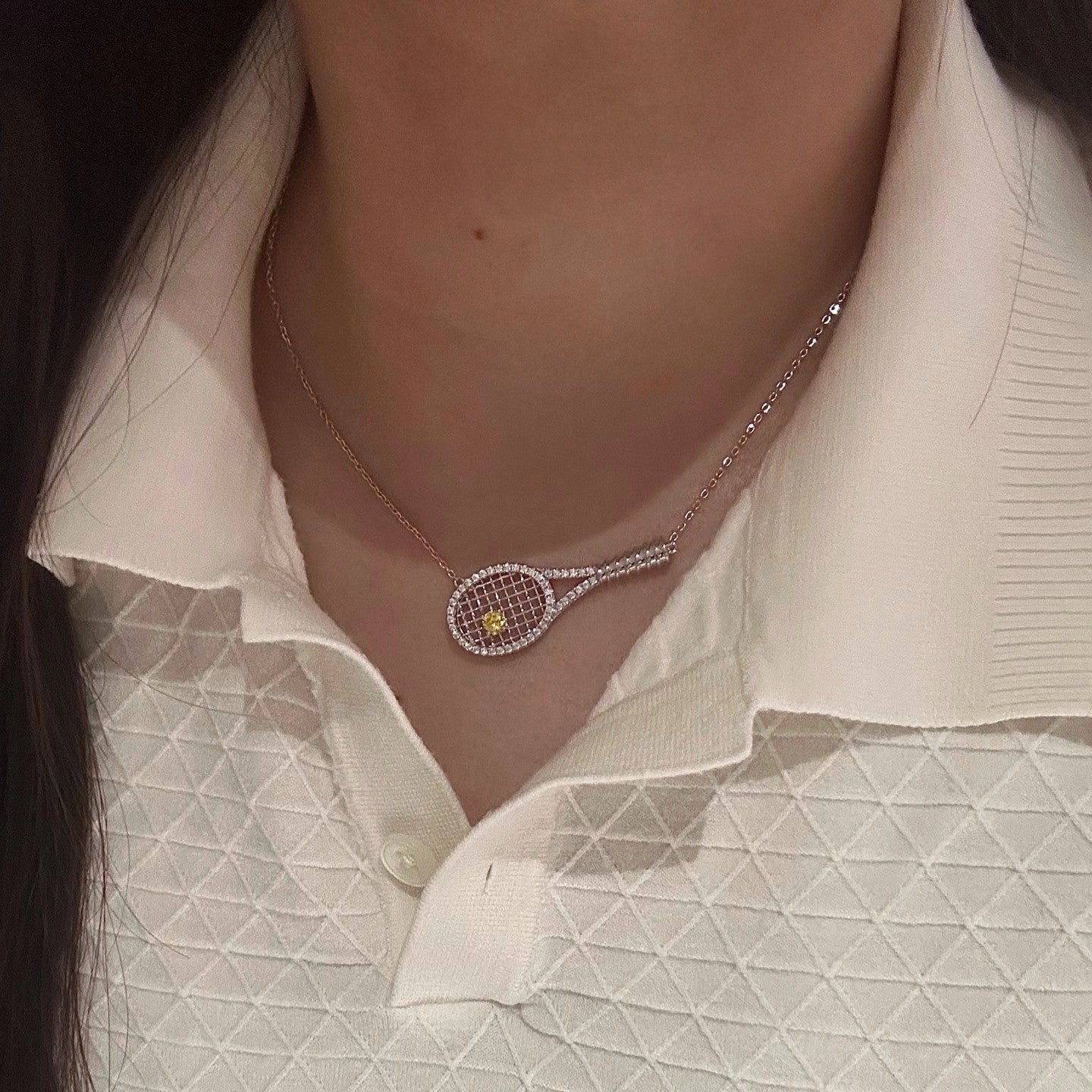 Tennis Racket Necklace