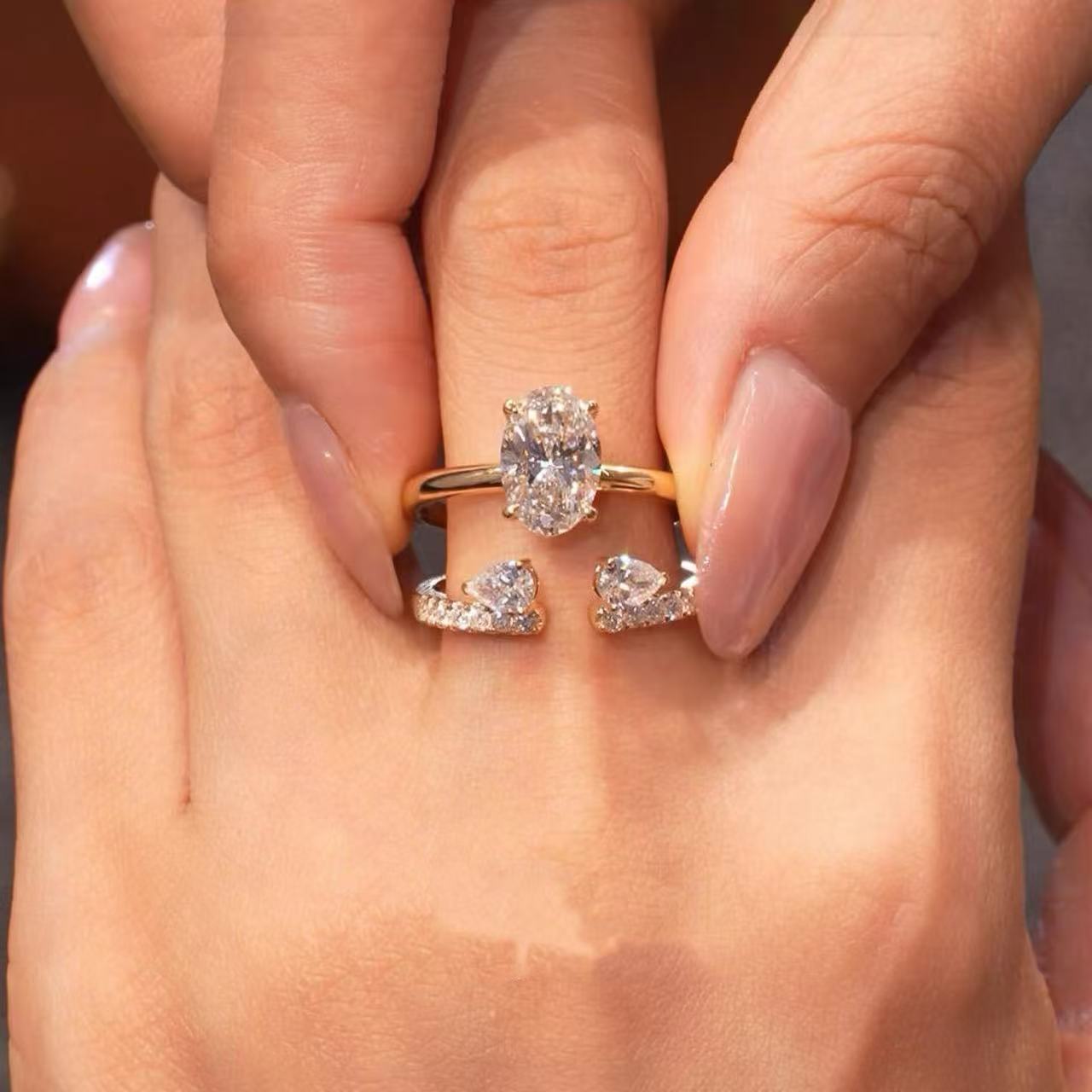 Layered Zircon Ring