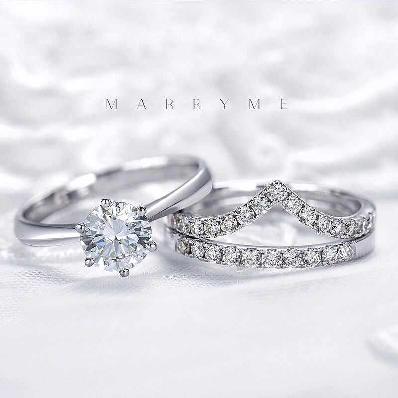 White Zircon Ring