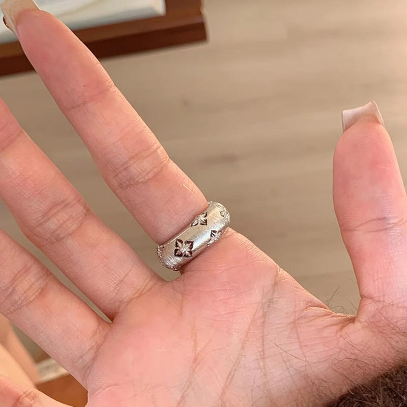 Gold-Tone Clover Ring