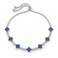 Midnight Blue Blossom Gold-Plated Adjustable Bracelet