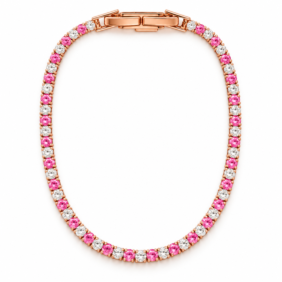 Rosé Radiance 14K/18K Gold-Plated Tennis Bracelet