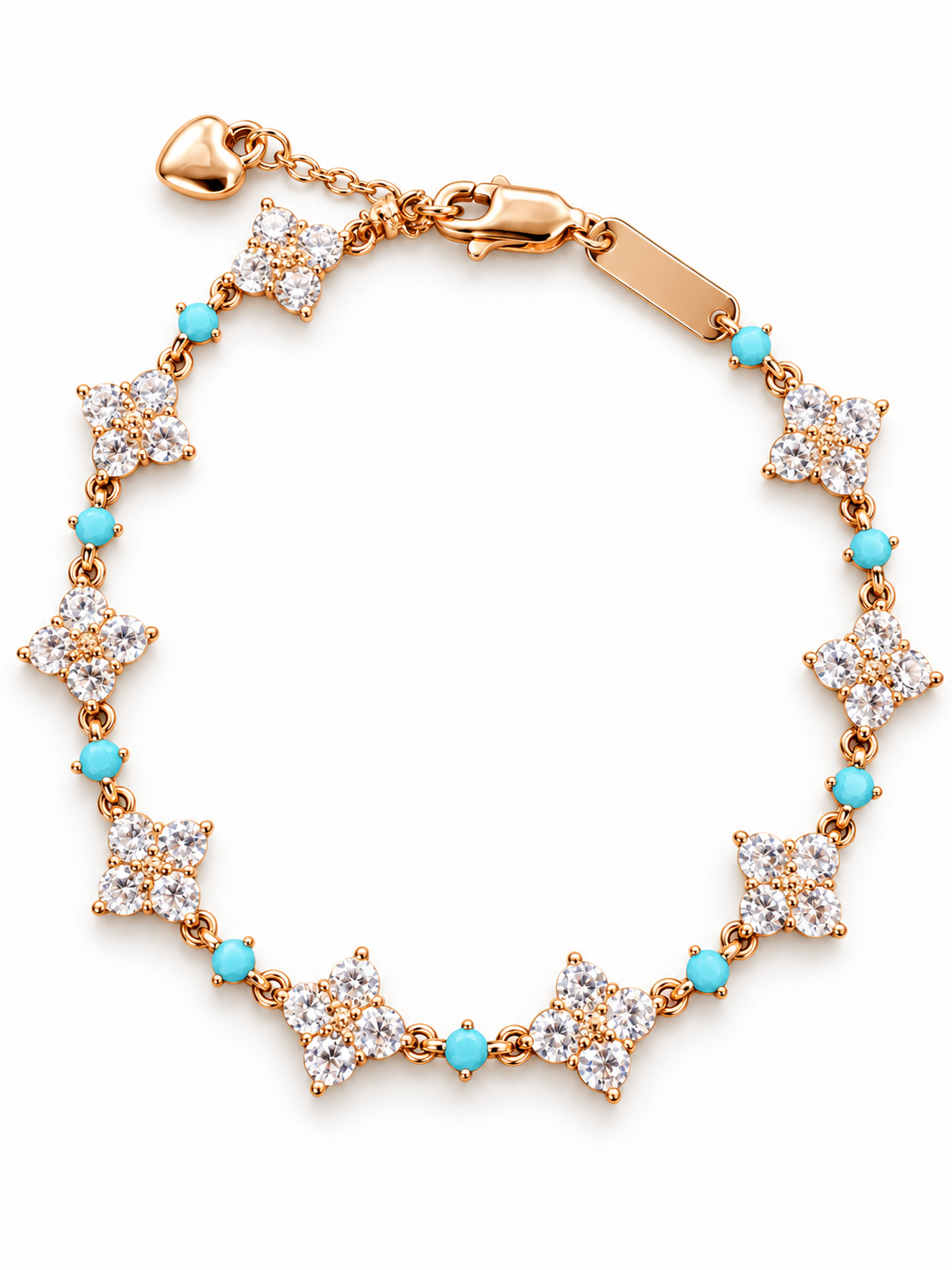 Azure Fleur 14K/18K Gold-Plated Floral Bracelet