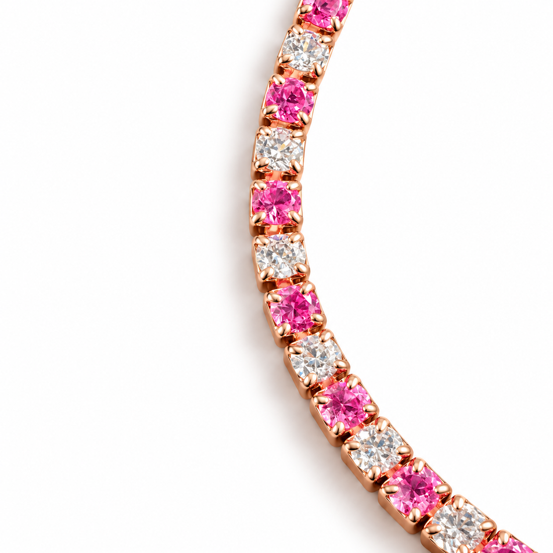 Rosé Radiance 14K/18K Gold-Plated Tennis Bracelet