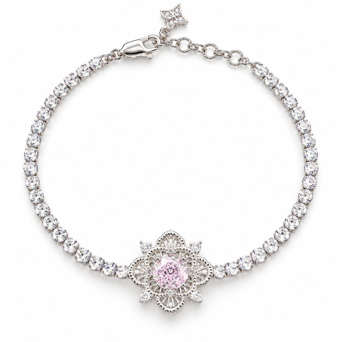 Blush Fleur 14K/18K Gold-Plated Tennis Bracelet