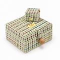 Luxe Tweed Jewelry Box Set with Mini Travel Case & Mirror