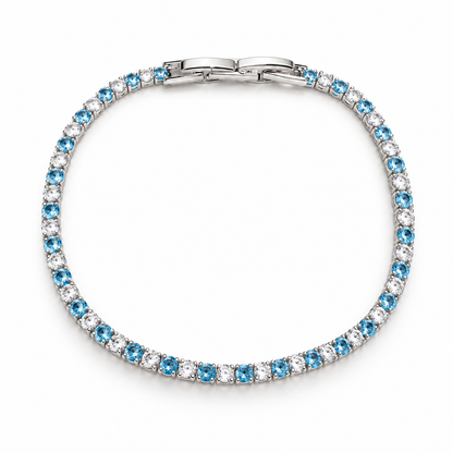 Azure Radiance 14K/18K Gold-Plated Tennis Bracelet