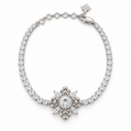 Lace Éclat 14K/18K Gold-Plated Floral Tennis Bracelet