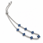 Midnight Blue Blossom Gold-Plated Adjustable Bracelet