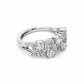 Silver-Tone Lace Harp Zircon Ring
