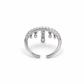 White Zircon Minimal Ring