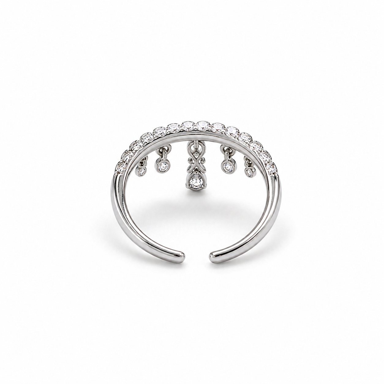 White Zircon Minimal Ring