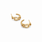 Golden Buckle Link Hoop Earrings