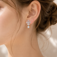 White Flower Earrings
