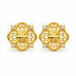 Golden Star Filigree Floral Stud Earrings