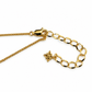 Crimson Blossom Gold-Tone Pendant Necklace Description