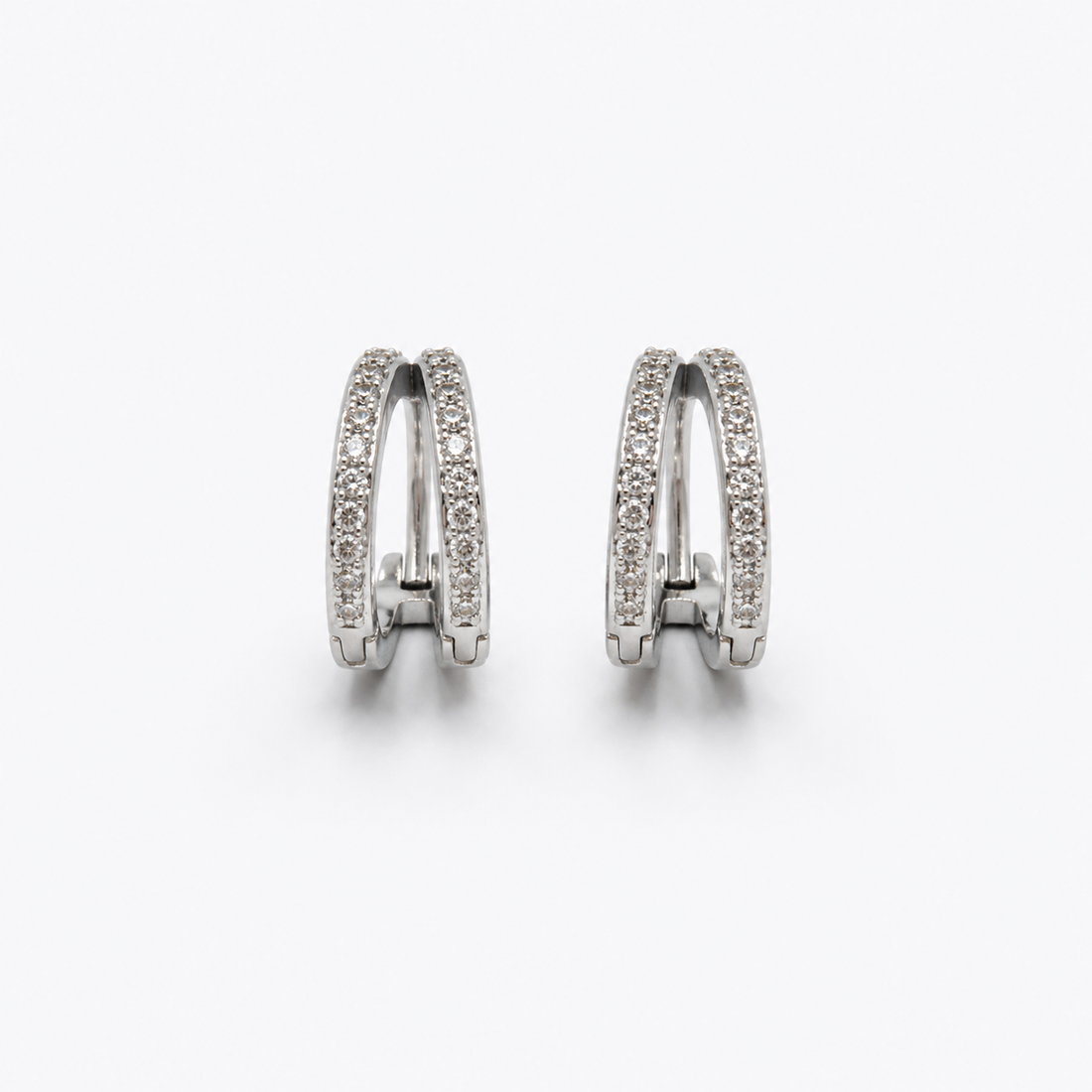 White Zircon Earrings