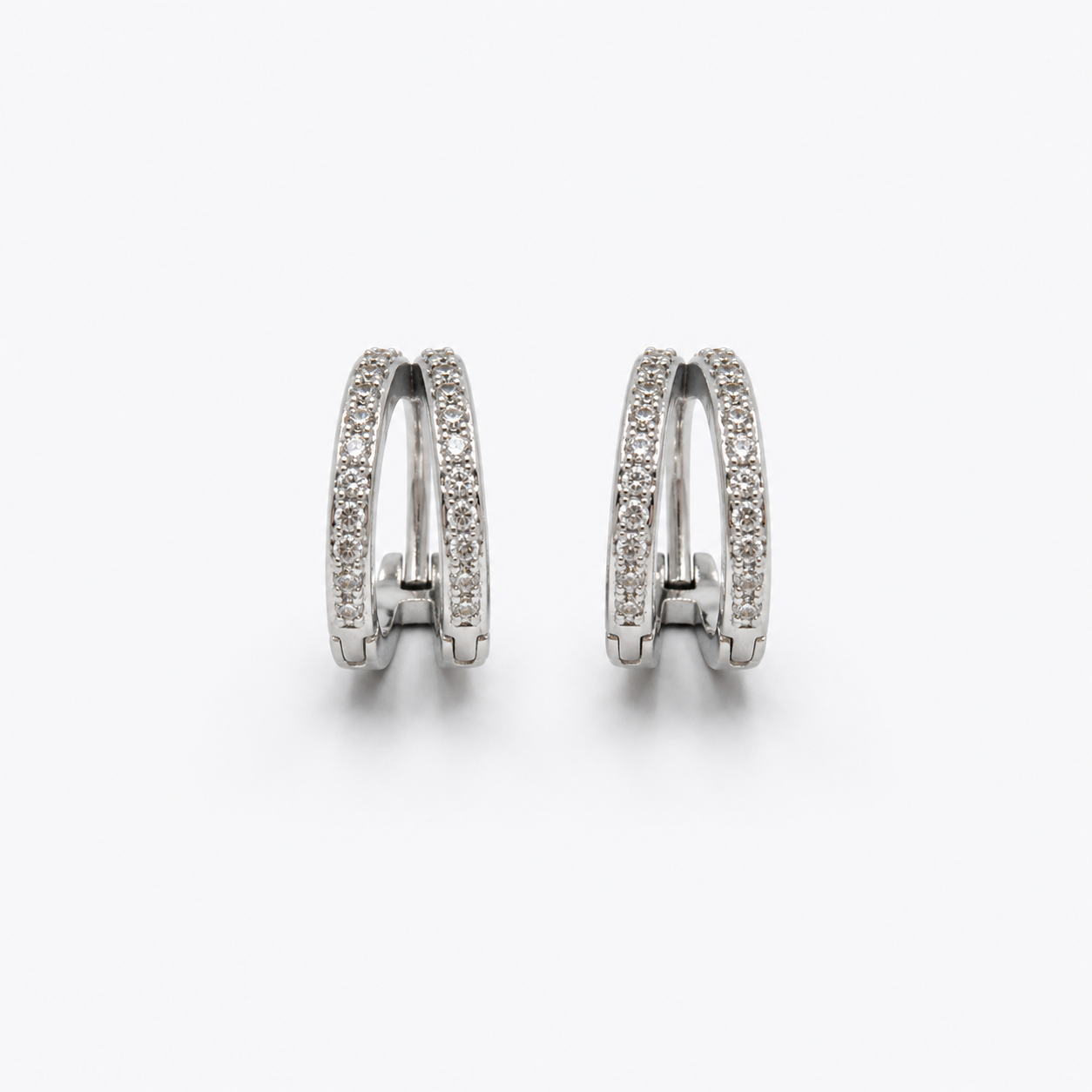 White Zircon Earrings