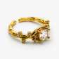 Vine Square Zircon Ring