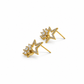 Golden Starlight Blossom Stud Earrings
