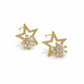Golden Starlight Blossom Stud Earrings