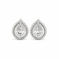 Radiant Teardrop Double Halo Stud Earrings