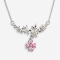 Classic Pink Lace Chain Necklace
