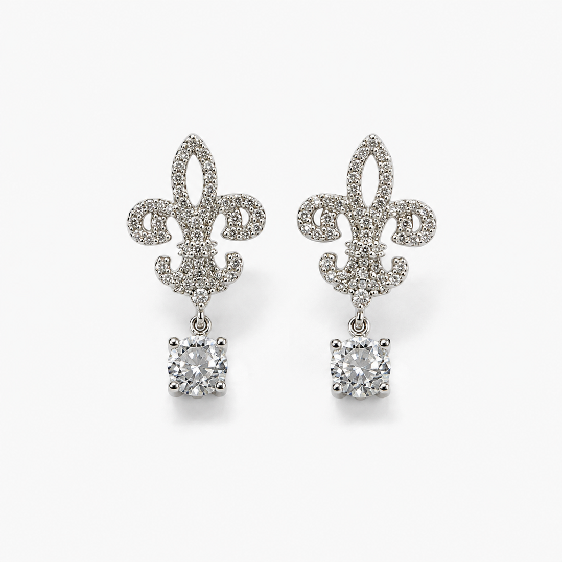 White Flower Earrings