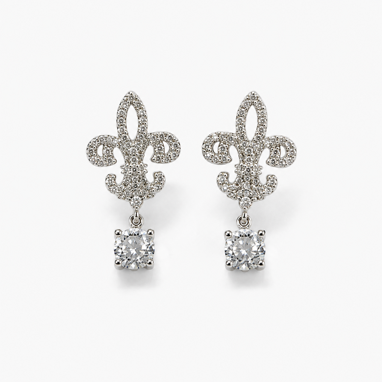 White Flower Earrings