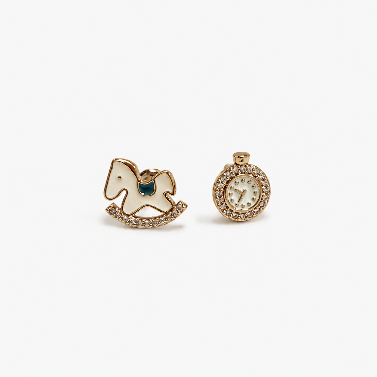 Gold-Tone Zircon Earrings