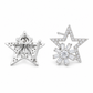 Silver Starlight Sunburst Stud Earrings