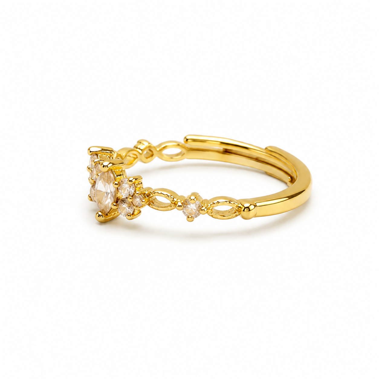 Gold-Tone Vintage Minimal Ring