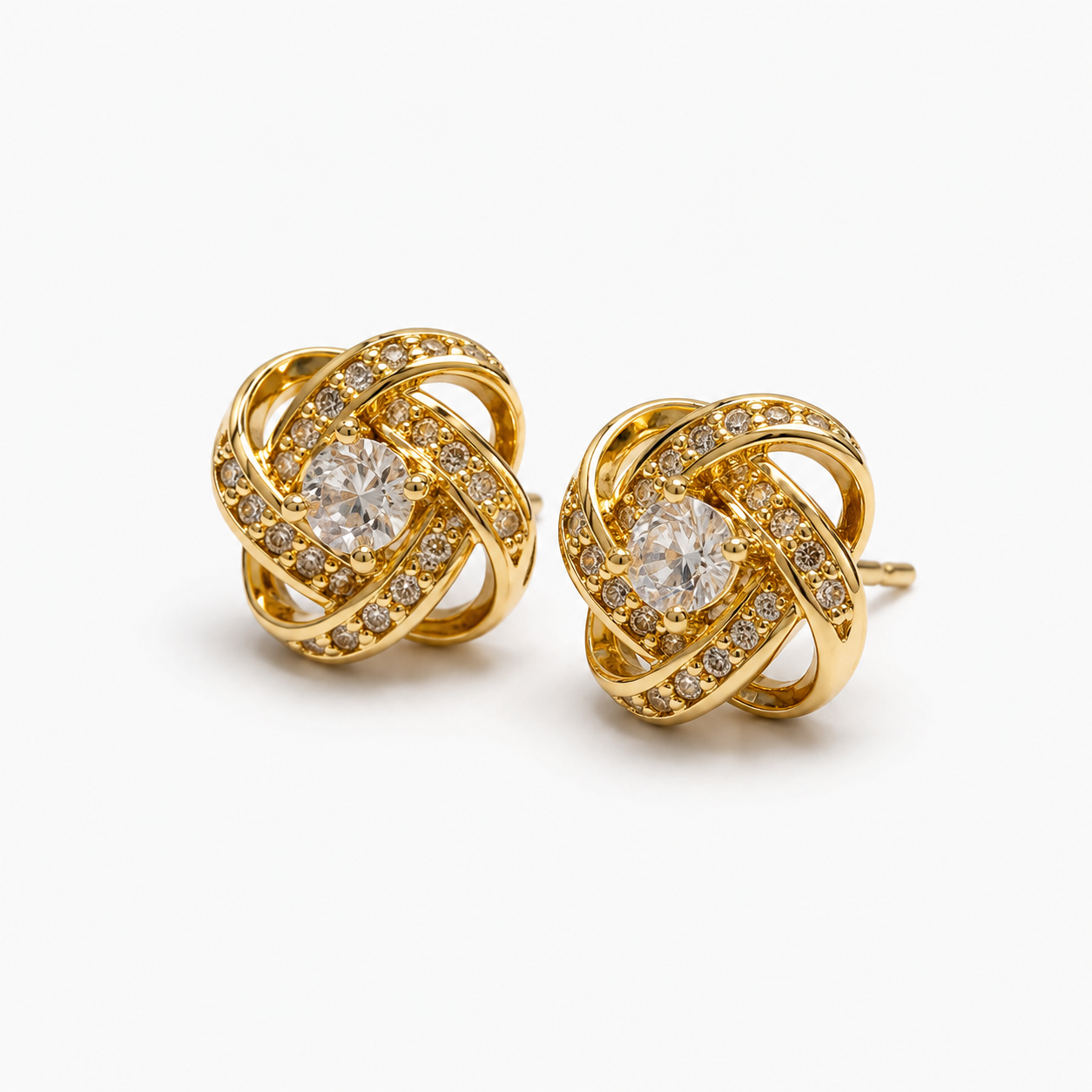 White Zirconia Earrings