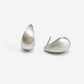 Silver Drop Brushed Earrings