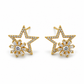 Golden Starlight Blossom Stud Earrings