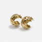 Silver Needle Gold-Tone Braided Earrings