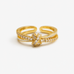 White Mother-Of-Pearl Enamel Ring
