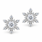 Silver Snowflake Sparkle Stud Earrings