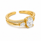 Layered Zircon Ring