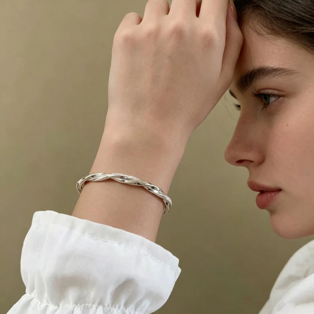 Classic Elegant Silver-Tone Bracelet